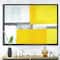 Designart - Grey and Yellow Blue Abstract VIII - Modern Framed Canvas Wall Art Print